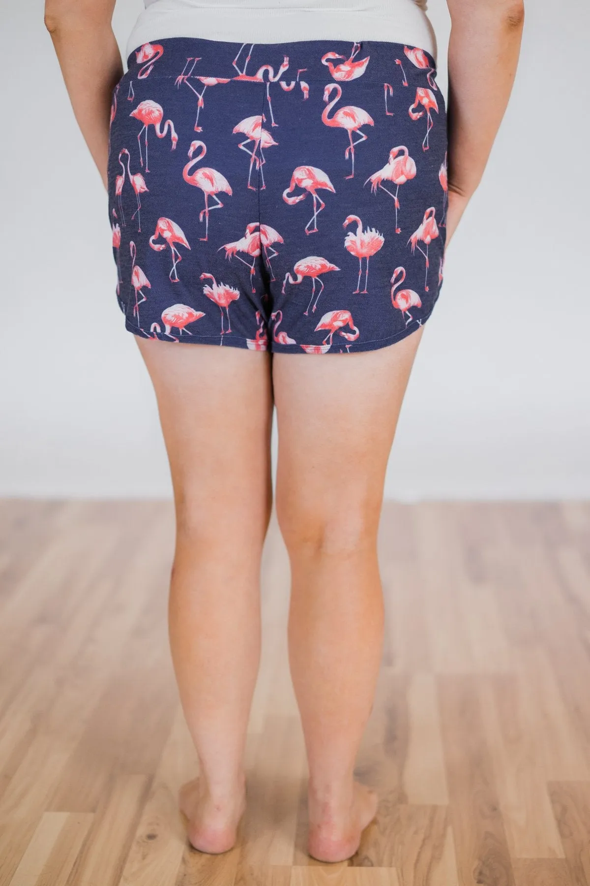 Flamingo Shorts- Deep Blue