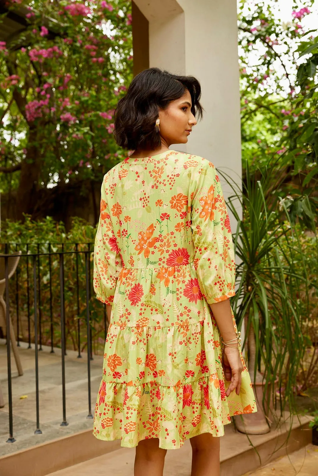 Floral Symphony Mini Dress