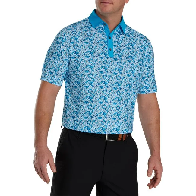 FootJoy Men's Primrose Print Lisle Spread Collar
