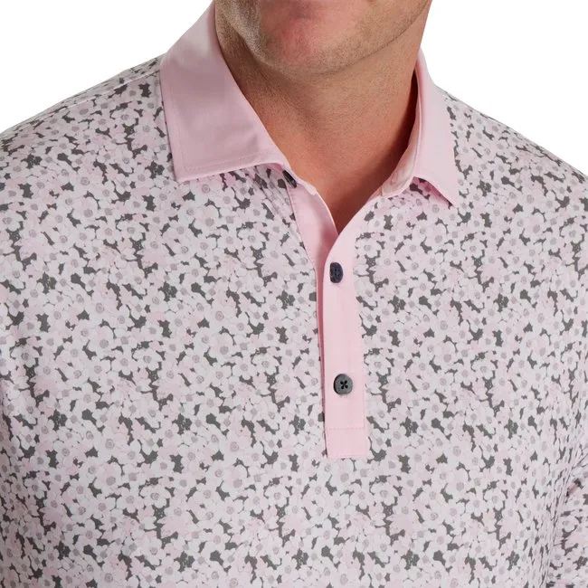 FootJoy Men's Primrose Print Lisle Spread Collar