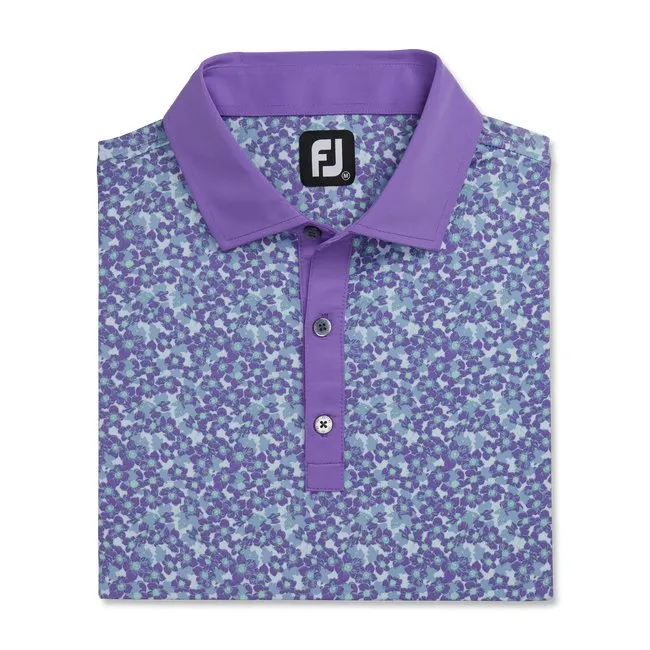 FootJoy Men's Primrose Print Lisle Spread Collar