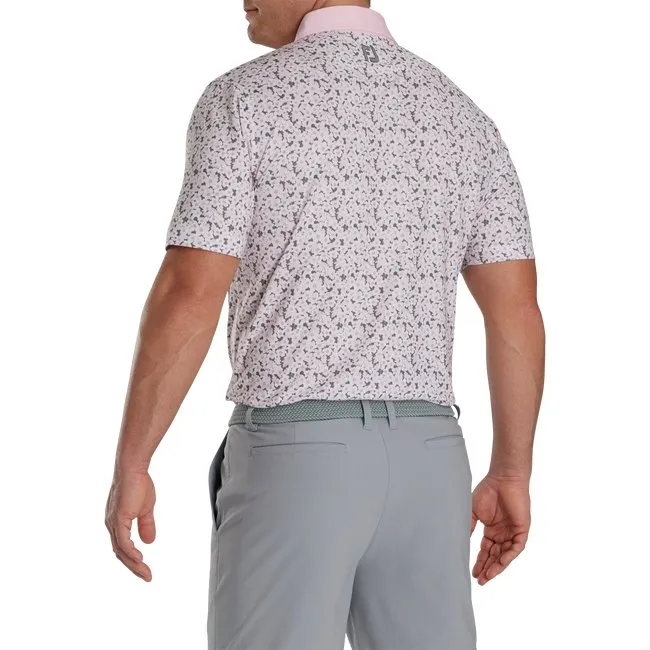 FootJoy Men's Primrose Print Lisle Spread Collar