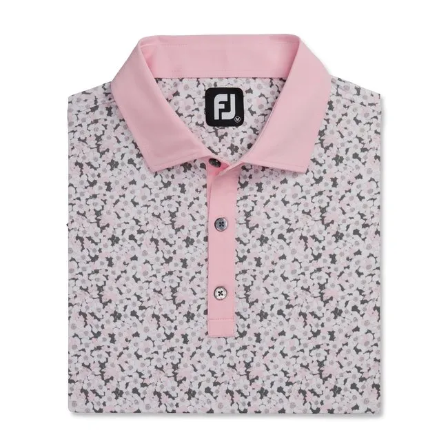 FootJoy Men's Primrose Print Lisle Spread Collar
