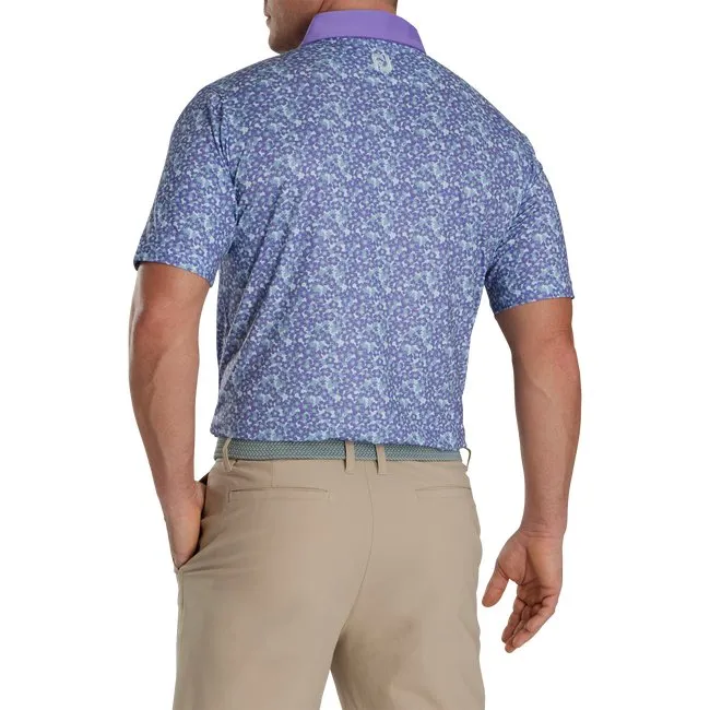 FootJoy Men's Primrose Print Lisle Spread Collar