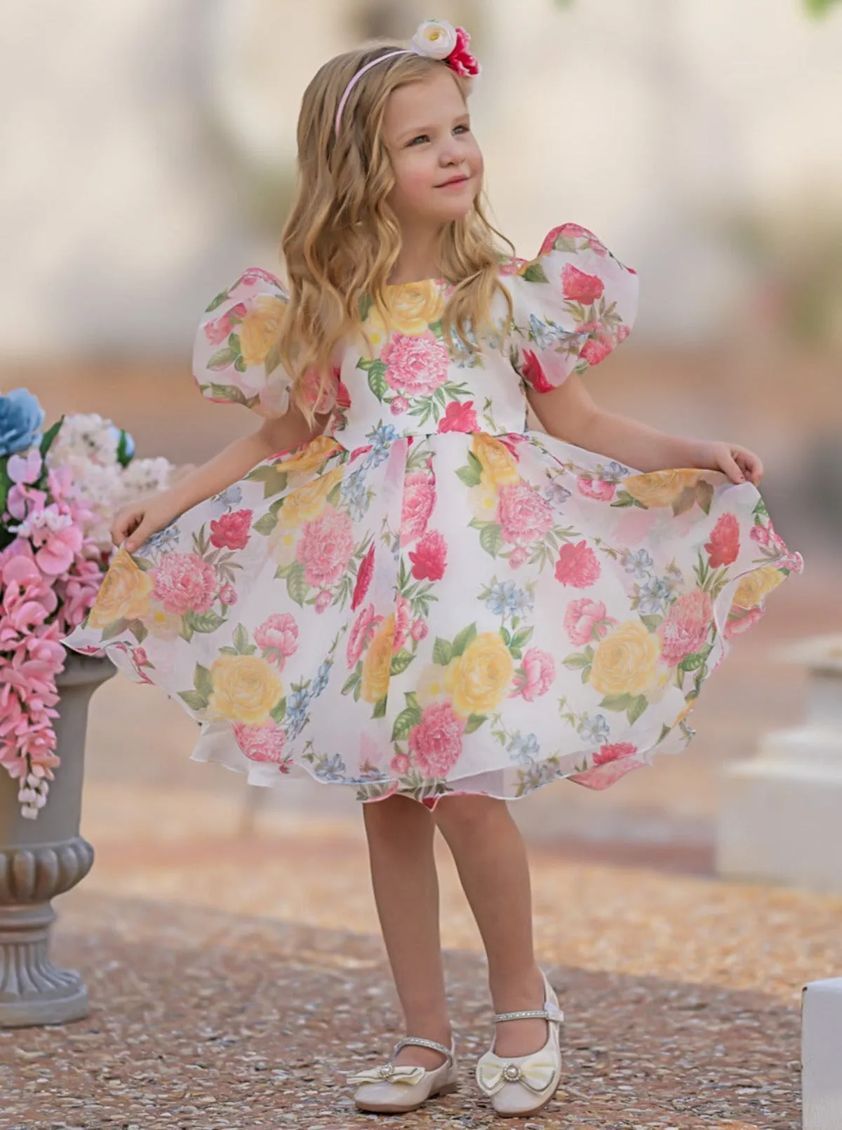 Fresh and Dreamy Puff Sleeve Floral Dress