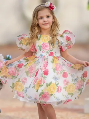 Fresh and Dreamy Puff Sleeve Floral Dress