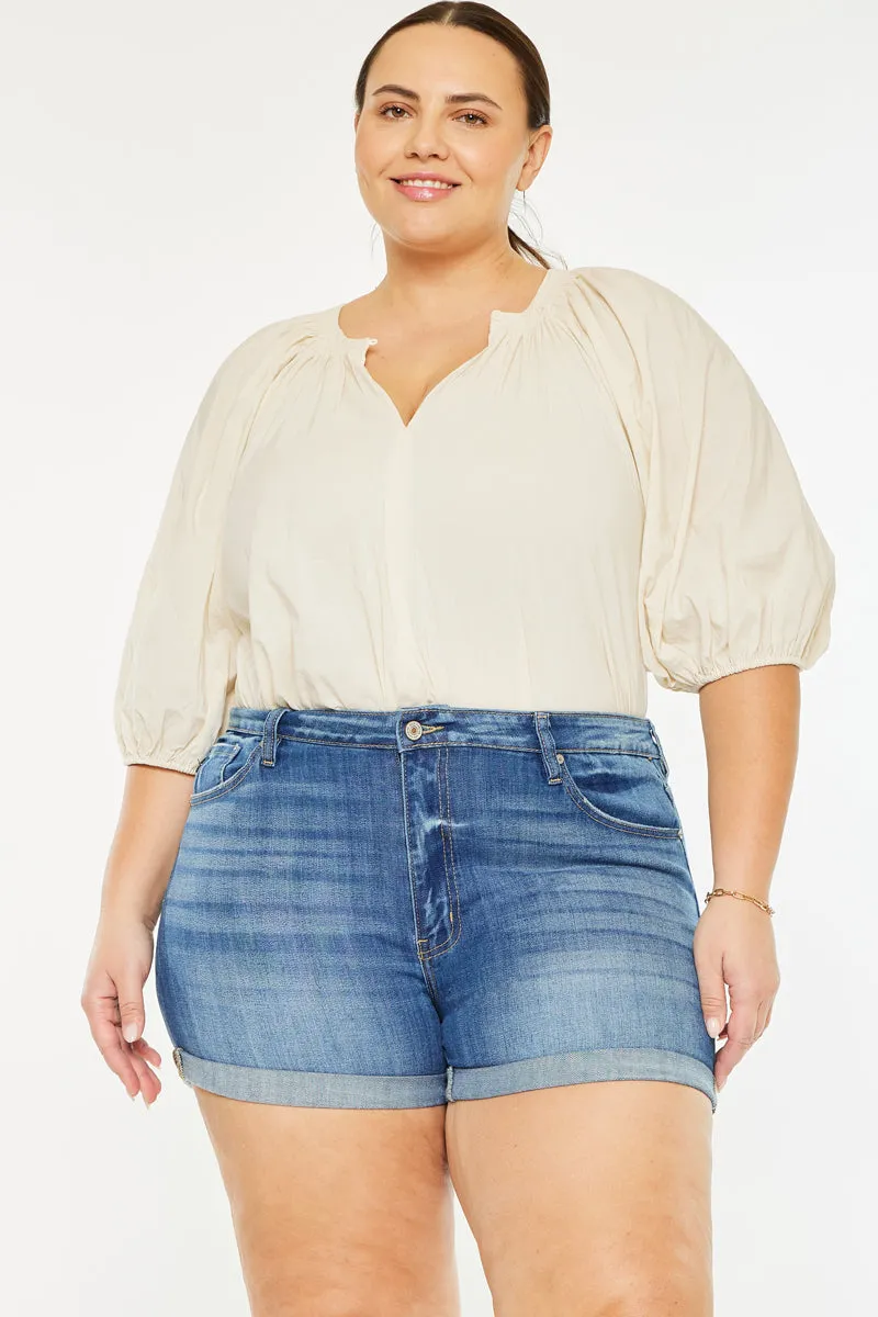 Gabriella High Rise Shorts (Plus Size)