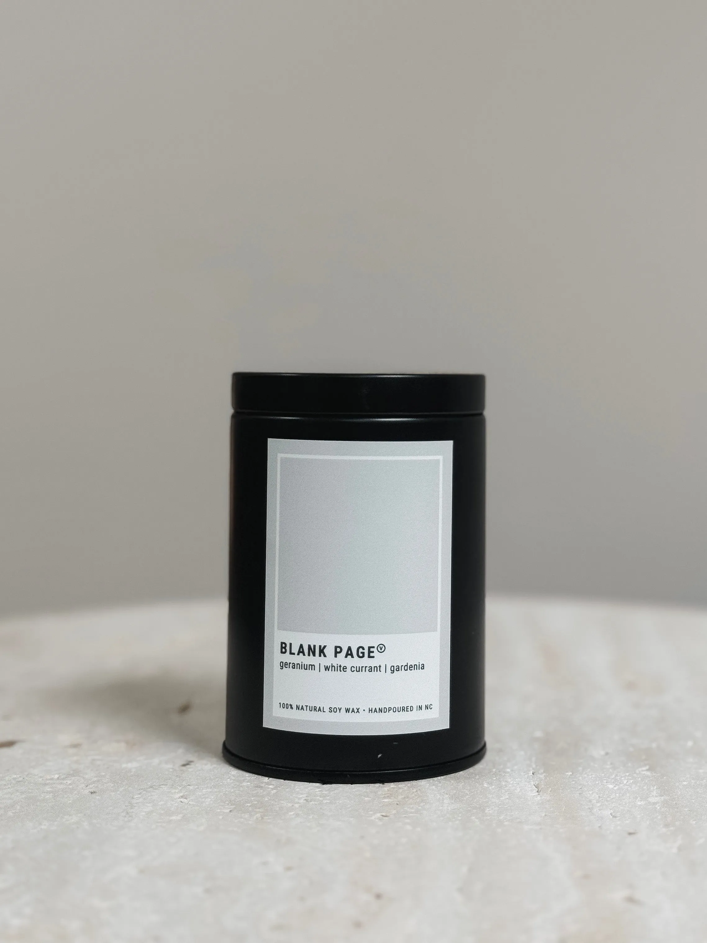 Gallery 7 oz Candle Tin | Blank Page
