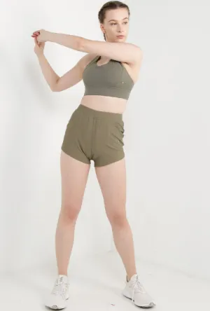 Gio Women Shorts (Dark Olive Green)