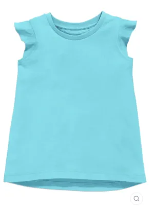 Girls Ruffle Shirt - Sky Blue