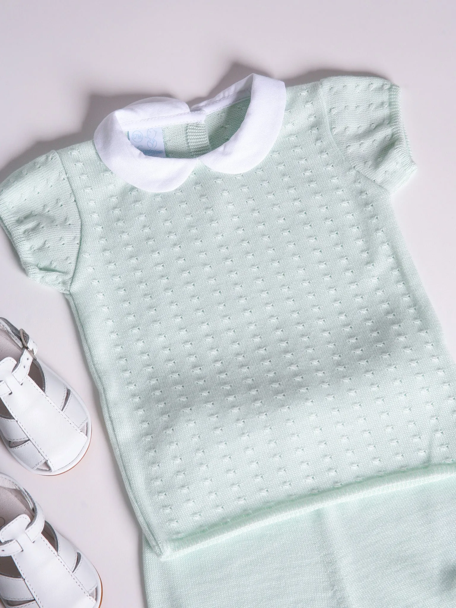 Granlei mint green peter pan collar short suit