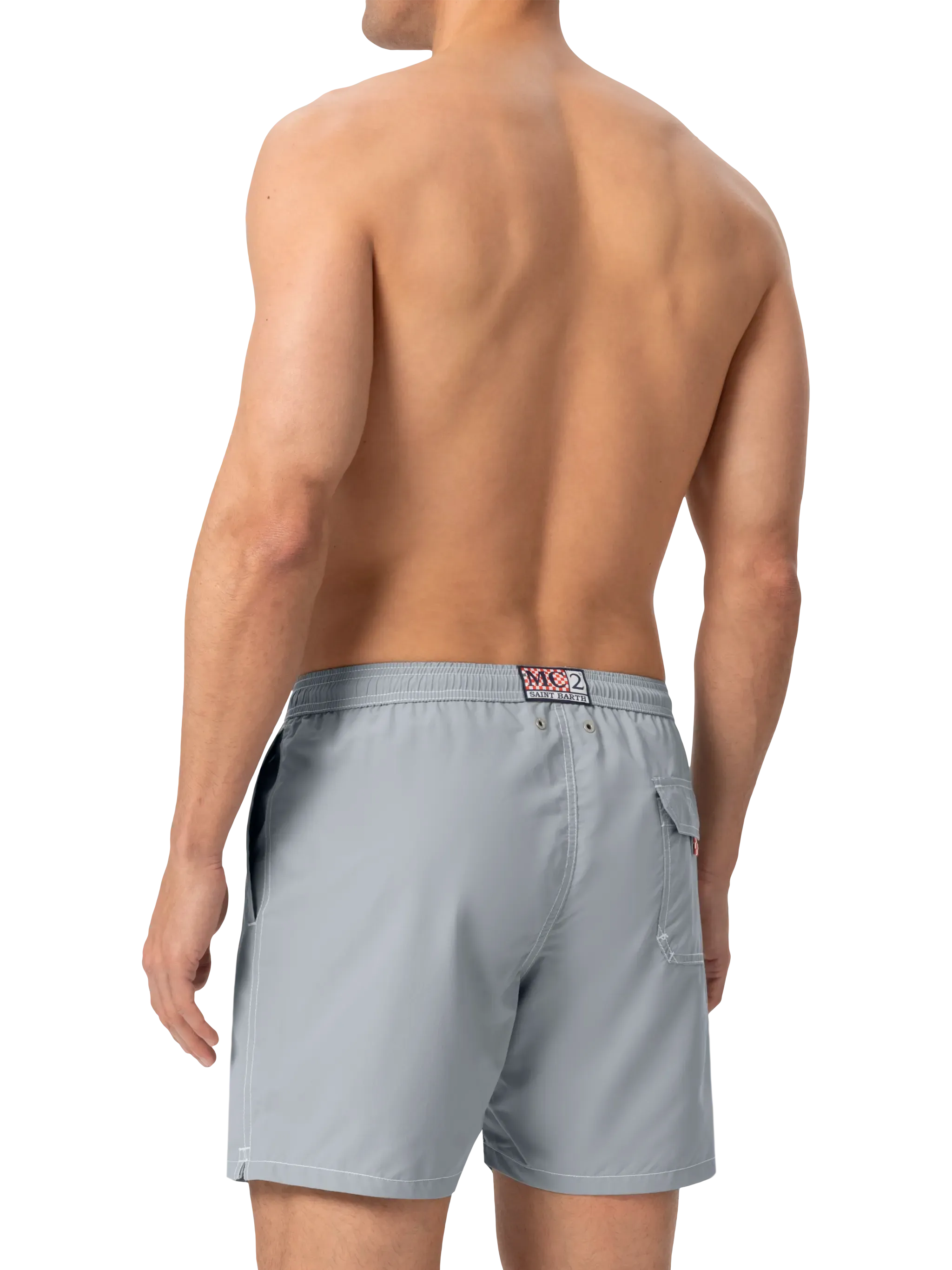 Grey mid-length classic light swim shorts Patmos