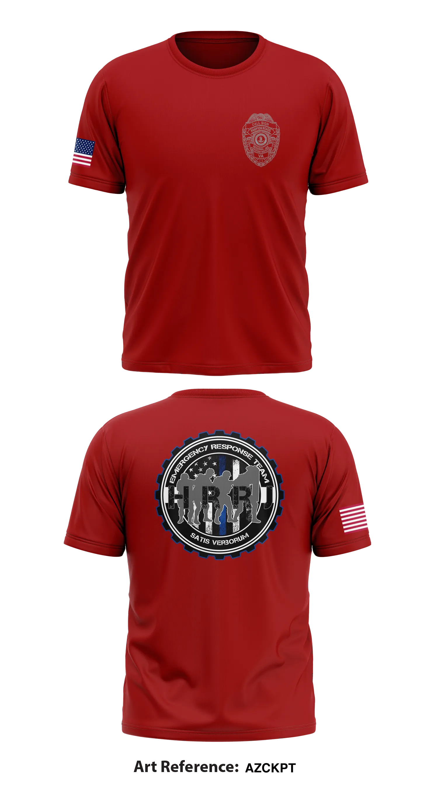 Hampton Roads Regional Jail Store 1 Core Men's SS Performance Tee - azckPt