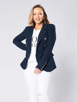 Hayden Fitted Blazer - Navy