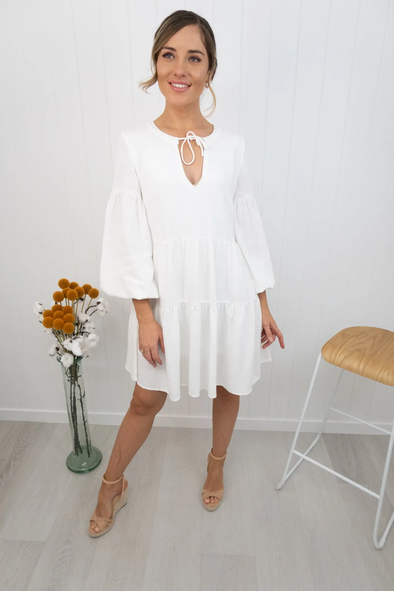 Hazel Dress -White