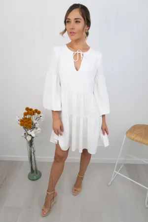 Hazel Dress -White