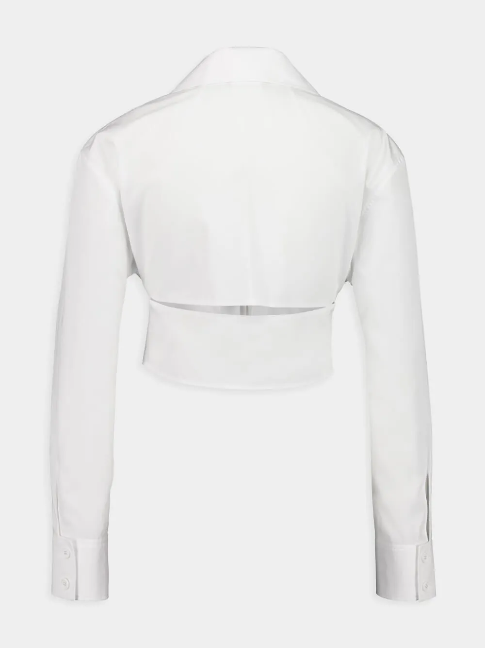 Heritage White 2-Pocket Poplin Cropped Shirt