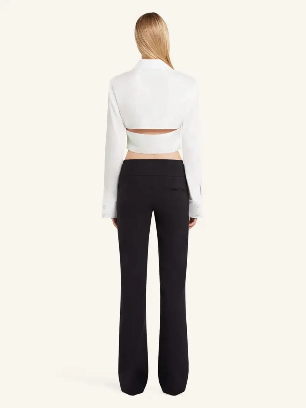 Heritage White 2-Pocket Poplin Cropped Shirt