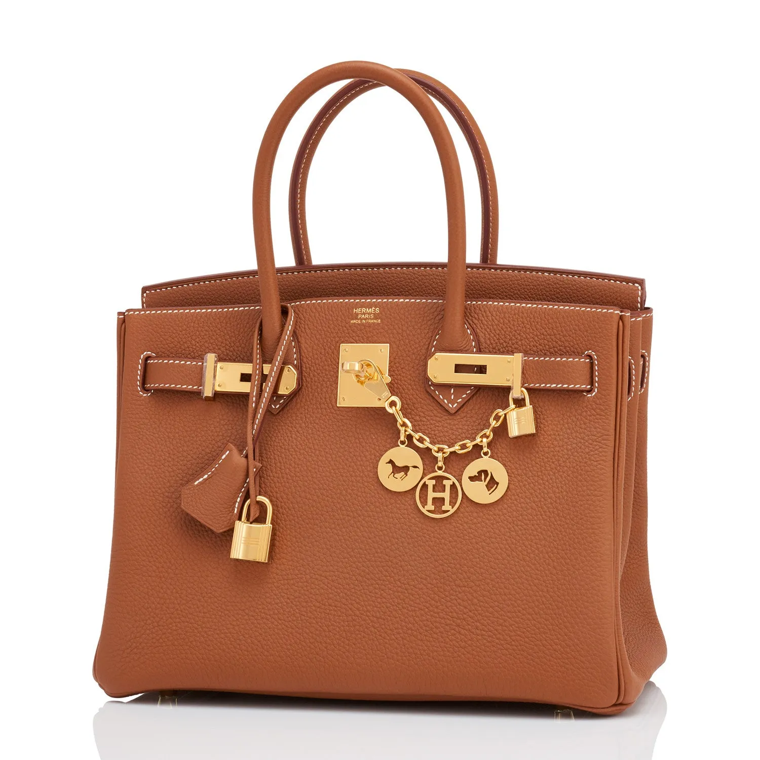 Hermes Gold Togo Camel Tan 30cm Birkin Gold Hardware