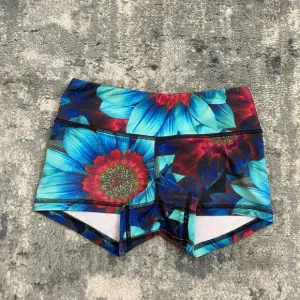 HFT! Fleo OG Original Neon Azul Escape Blue Sunflower shorts, SZ XS