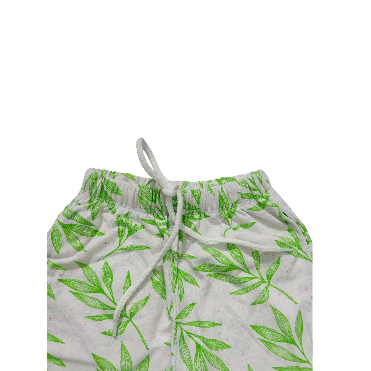 HG Boy's All Over Leaf Printed Two Quarter Shorts - Off White