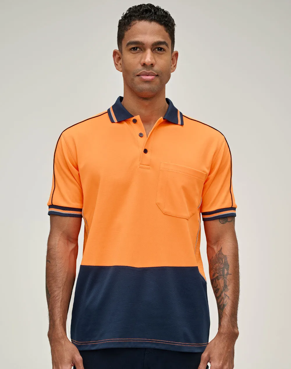 Hi-Vis Sustainable Cool-Breeze Safety Polo