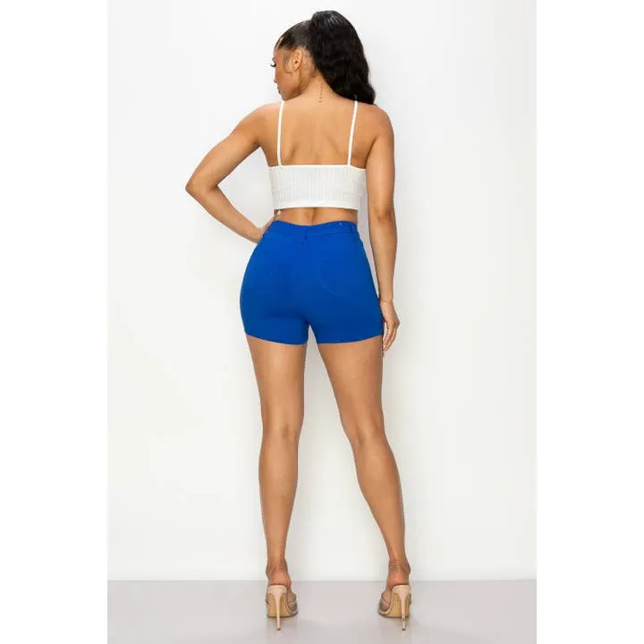 High Waisted Shorts ROYAL BLUE M