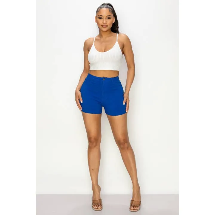 High Waisted Shorts ROYAL BLUE M