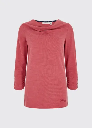 Hillgrove cowl neck top - Nantuck Red