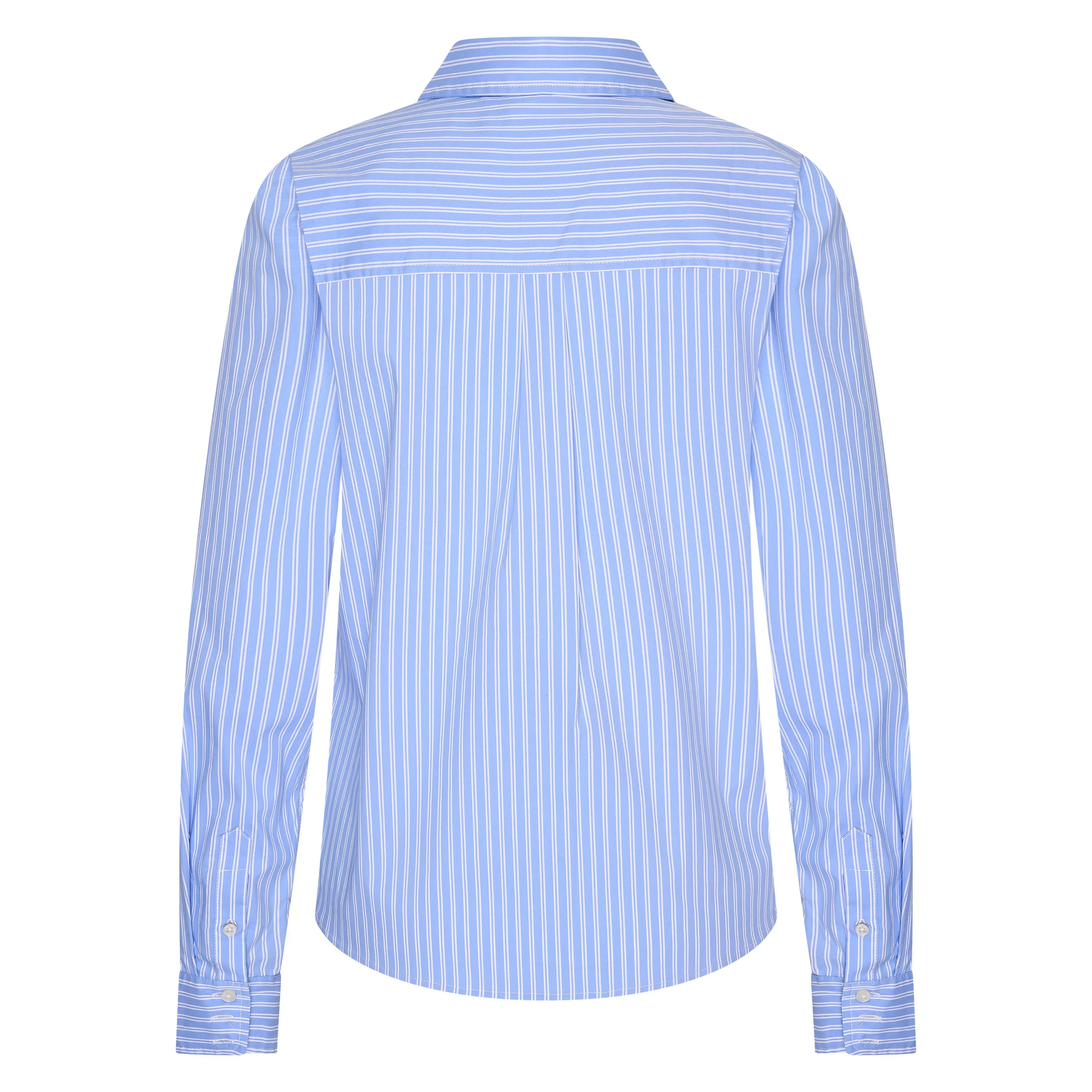 Hv Society Nouk Blue Pinstripe Shirt With Sparkle Stones