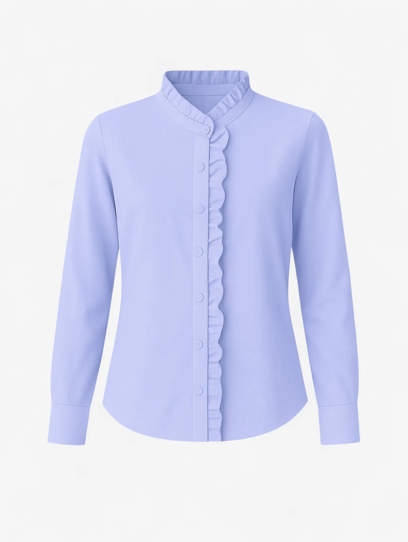 Jada | Women’s Ruffle Button Down Long Sleeve Blouse