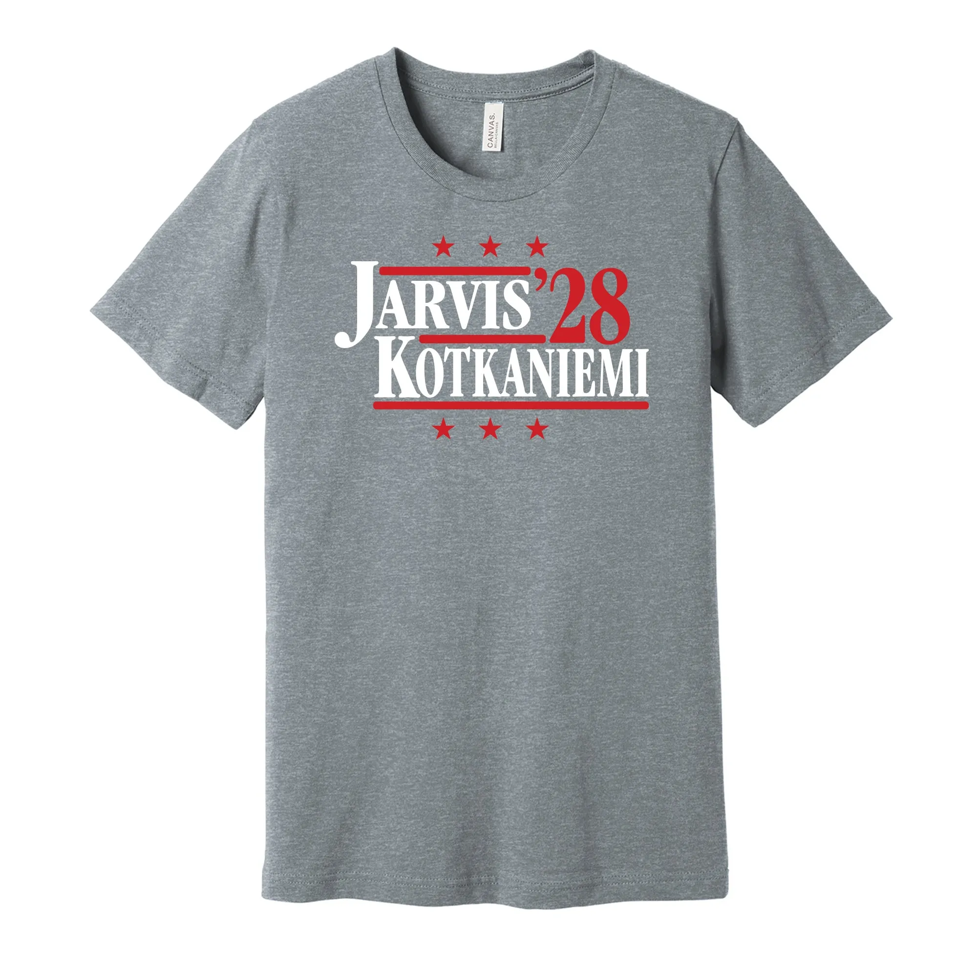 Jarvis & Kotkaniemi '28 - Carolina Political Campaign Parody T-Shirt - Hyper Than Hype Shirts