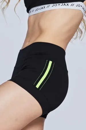 Jo   Jax |  Racer Bandit Shorts | Black   Lime