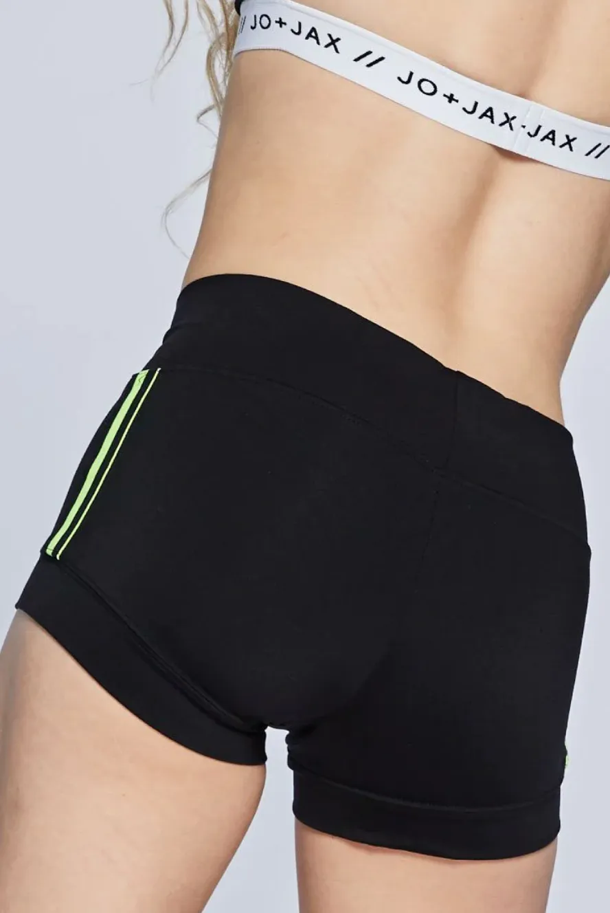 Jo   Jax |  Racer Bandit Shorts | Black   Lime