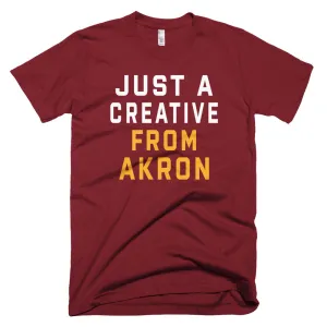 JUST A CREATIVE FROM AKRON | WINE & GOLD T-Shirt