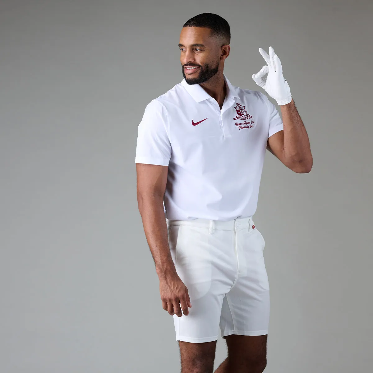Kappa Alpha Psi MCMXI Golf Shorts (White) -FINAL SALE