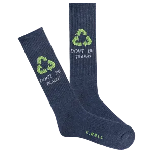 K.Bell Men's Don't Be Trashy Active Crew Sock