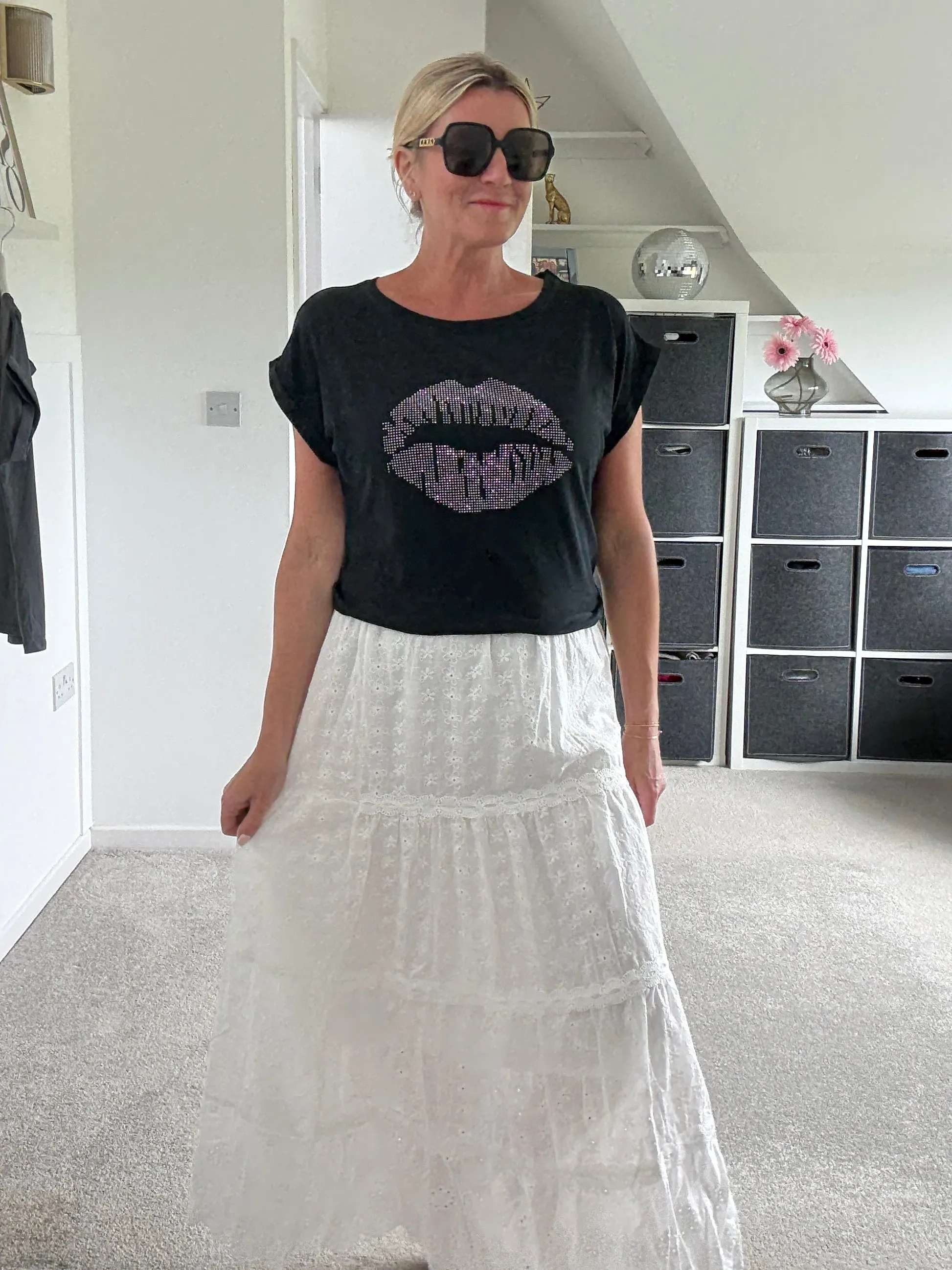 Khaki Lips T Shirt