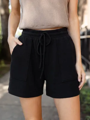 Knit Drawstring Pocket Shorts