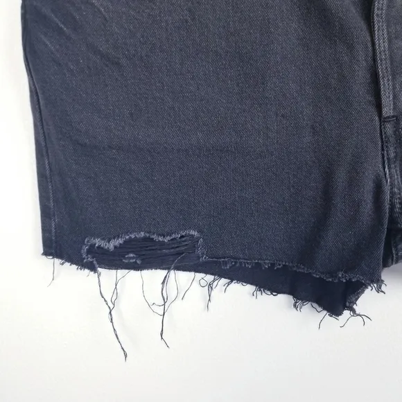 Levi's 501 Distressed Black Button Fly Denim Jean Shorts NWT size 33