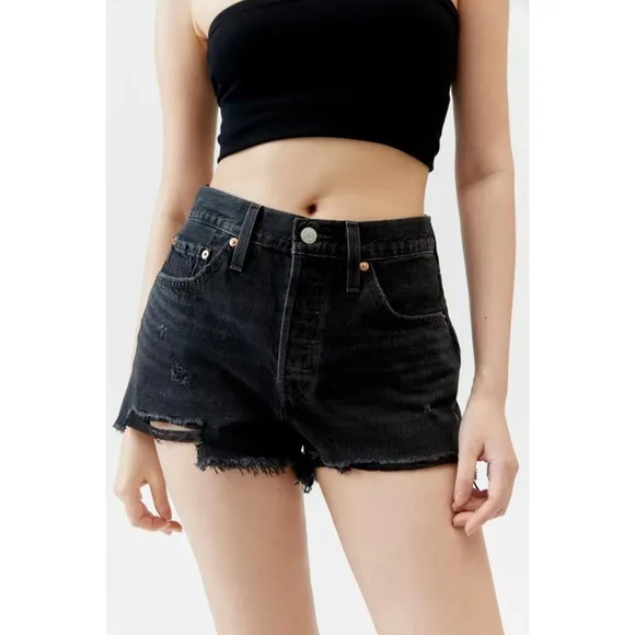 Levi’s® 501® Original Fit High Rise Shorts in Black