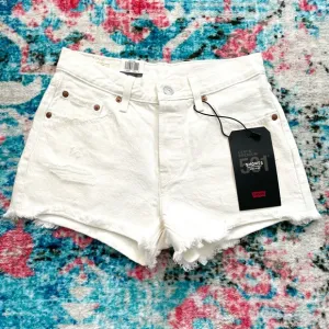 Levi’s 501 Women’s Mid-Rise White Shorts