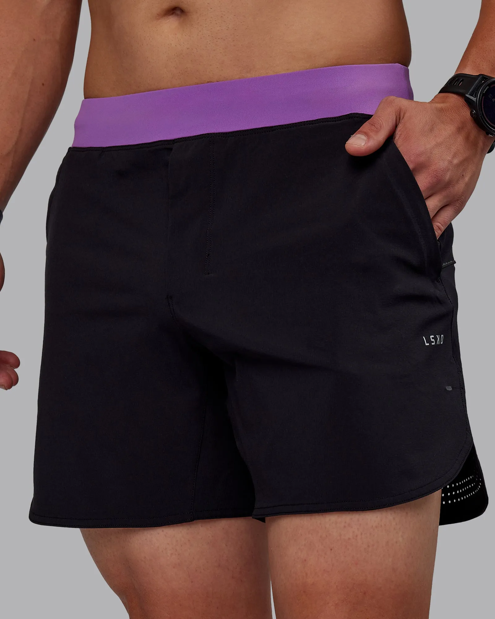 Lift 6" Short - Black-Purple Swirl