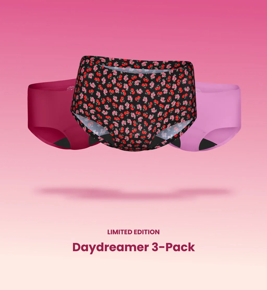 Light Leakproof No-Show Underwear Boyshort 3-Pack (Kit Item)