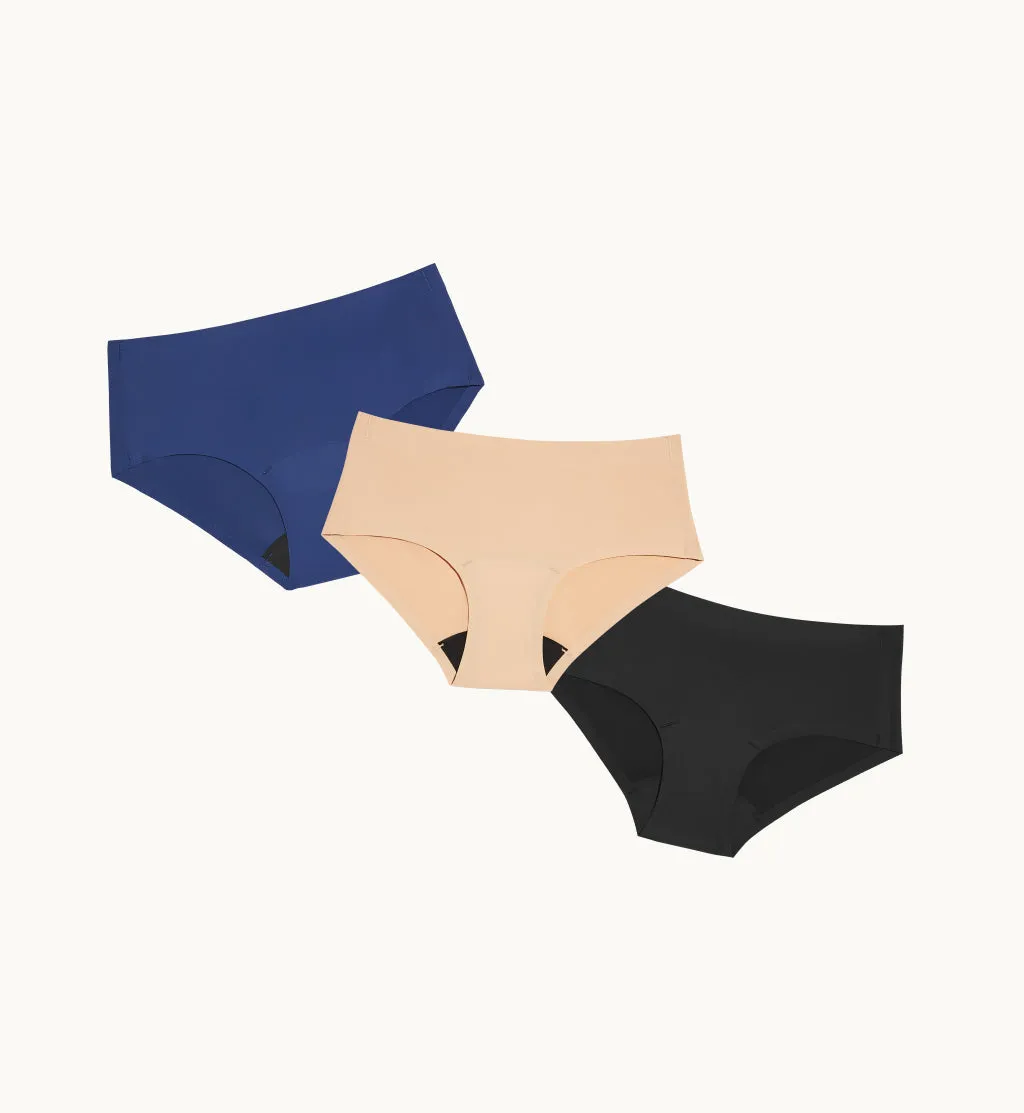 Light Leakproof No-Show Underwear Boyshort 3-Pack (Kit Item)