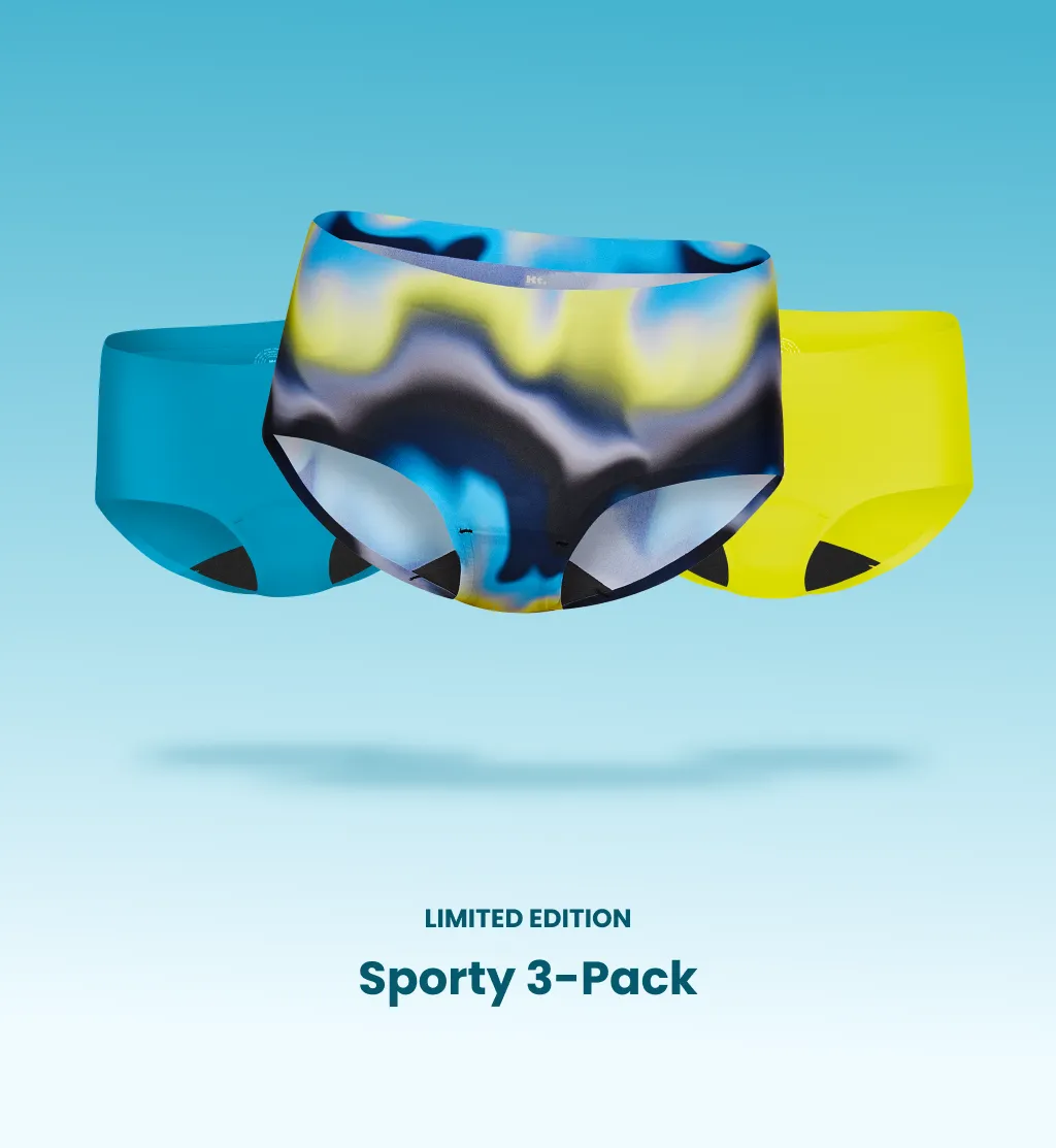 Light Leakproof No-Show Underwear Boyshort 3-Pack (Kit Item)