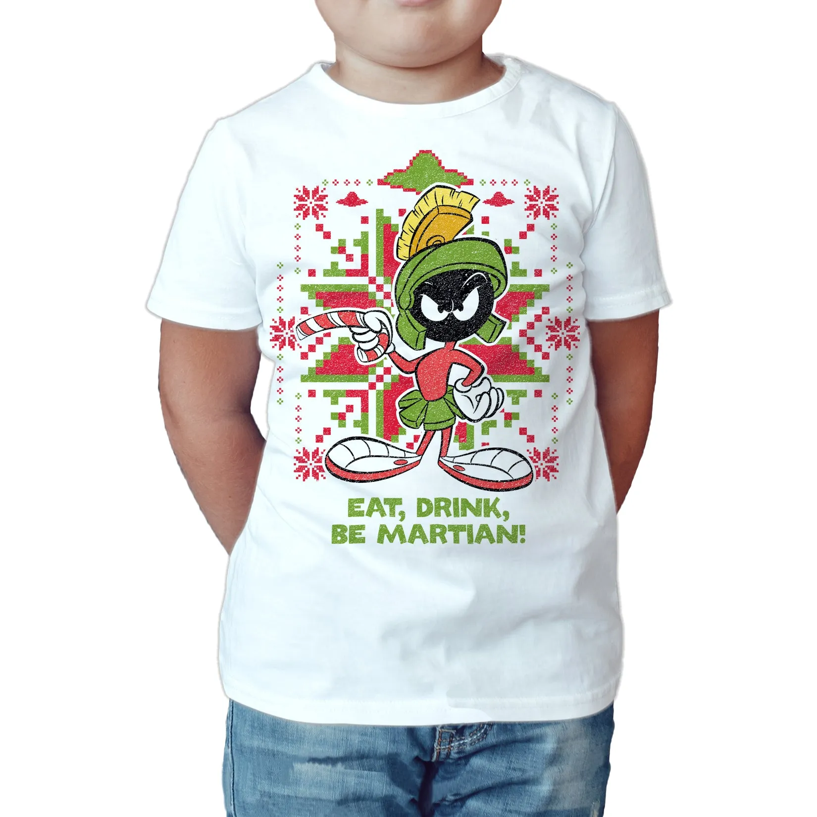 Looney Tunes Marvin Martian Xmas Eat Official Kid's T-Shirt
