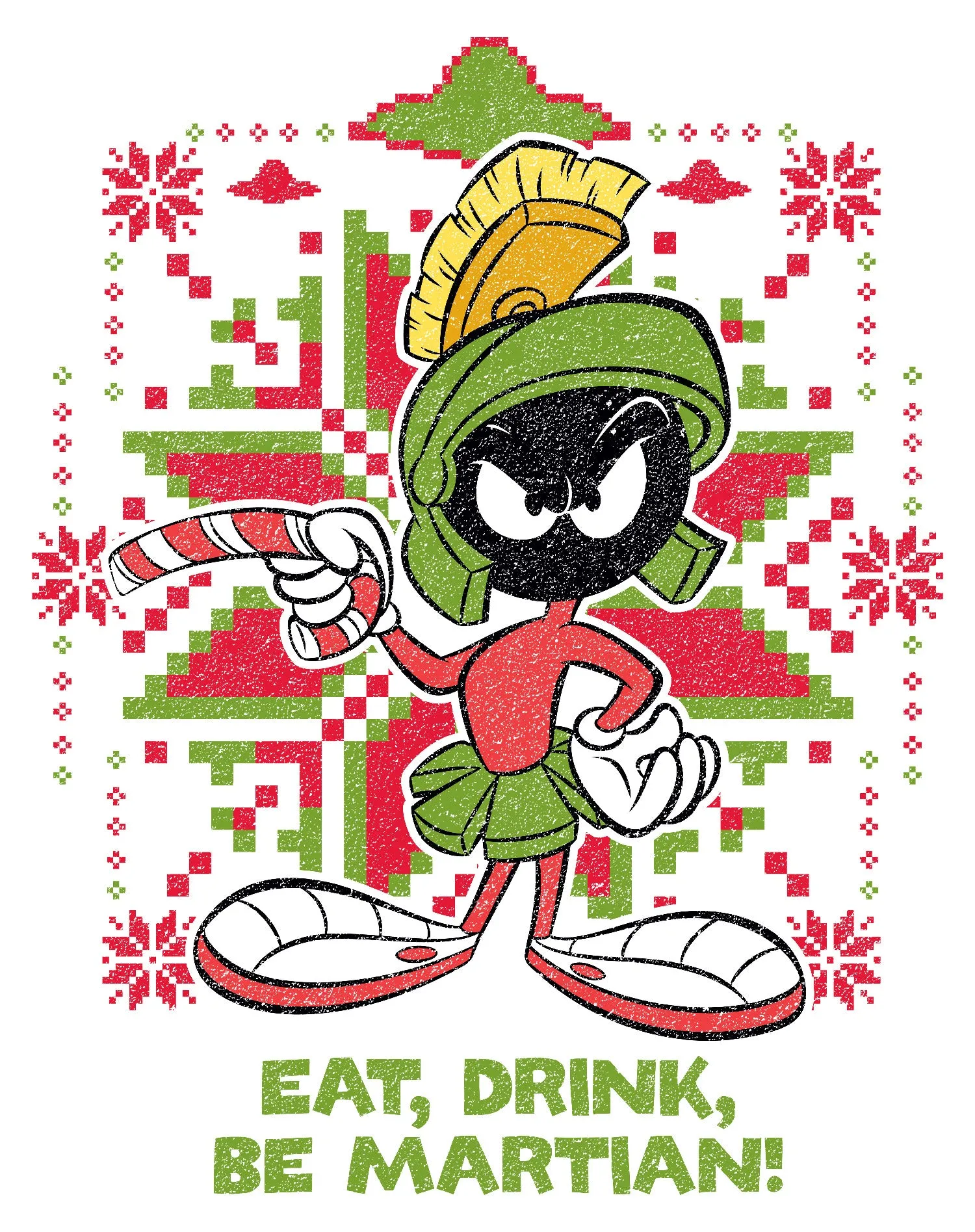 Looney Tunes Marvin Martian Xmas Eat Official Kid's T-Shirt