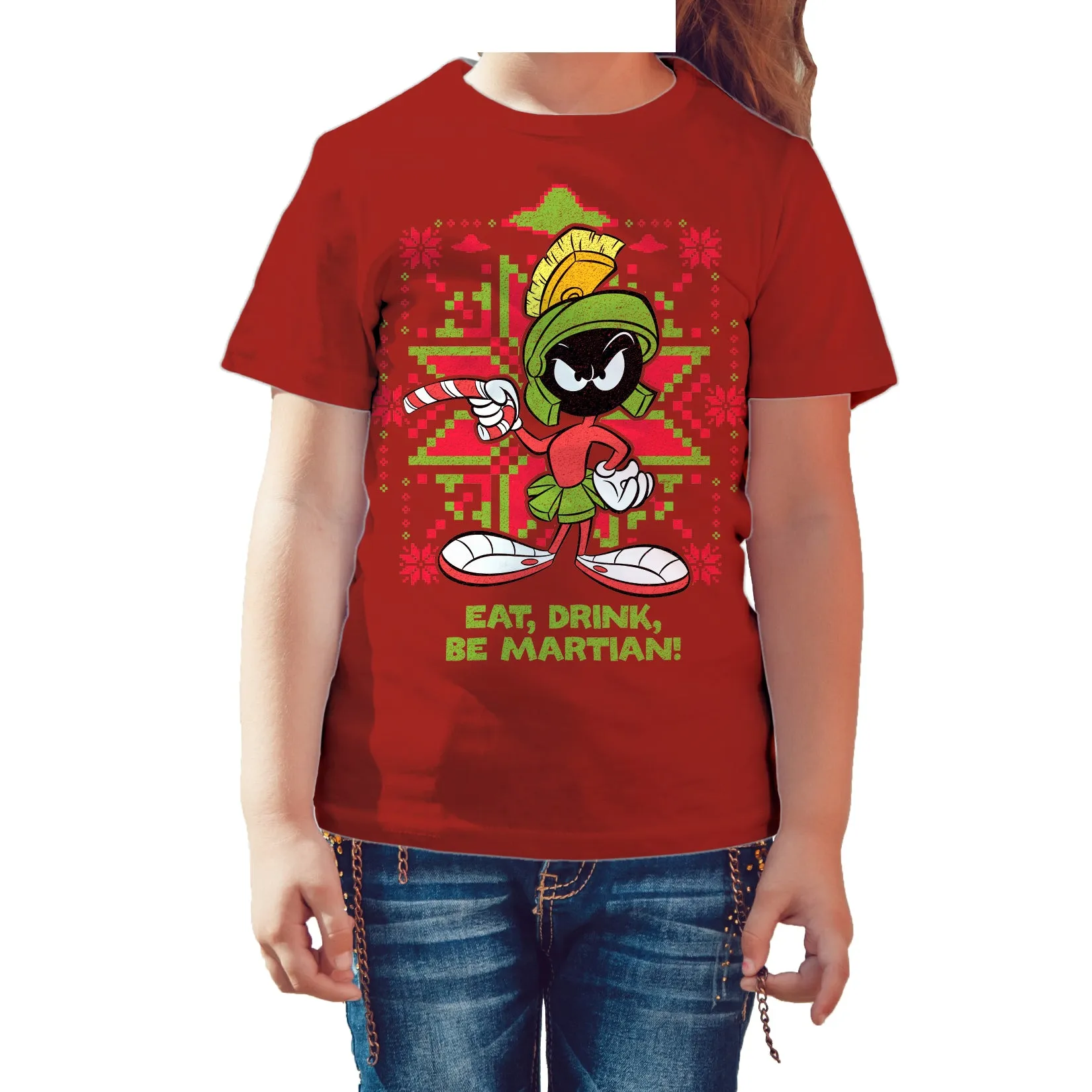 Looney Tunes Marvin Martian Xmas Eat Official Kid's T-Shirt