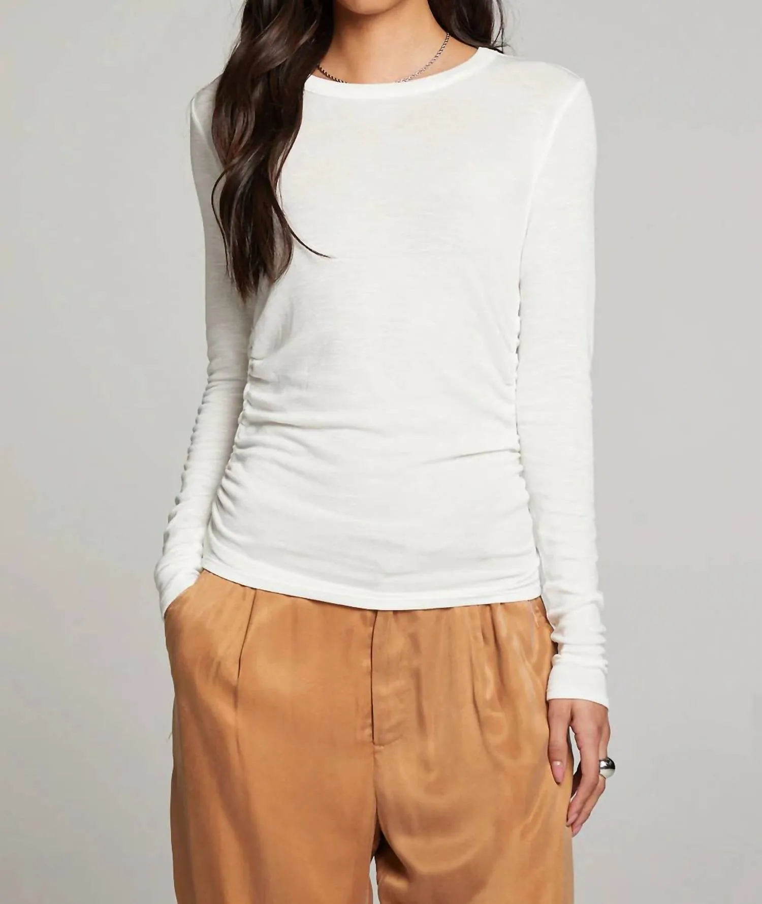 Louis Long Sleeve Top In White